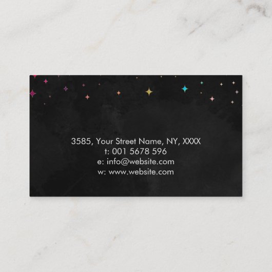 Bloem van het leven - kleurrijke splaatster visitekaartje (Achterkant)