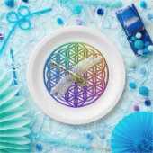 Bloem van het Leven libel kunst heilige geometrie Papieren Bordje (Feest)