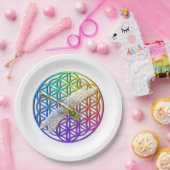 Bloem van het Leven libel kunst heilige geometrie Papieren Bordje (Feest)