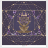 Bloem van het leven Lotus - Geometrium voor sachar Sticker (Vel)