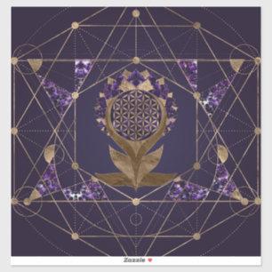 Bloem van het leven Lotus - Gesacred Geometry Orna Sticker