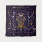 Bloem van het leven Lotus - Gesacred Geometry Orna Wandkleed (Voorkant)