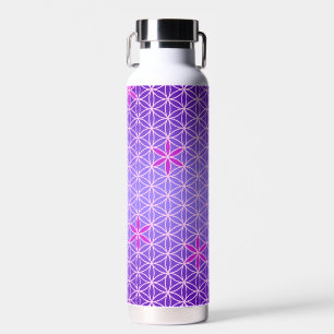 BLOEM VAN HET LEVEN - magenta roze patroon Waterfles