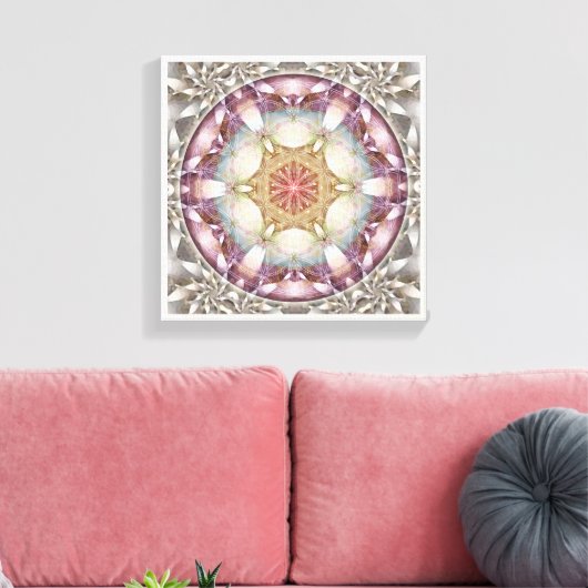 Bloem van het Leven Mandala 13 Ingewikkeld Canvas (Insitu (Woonkamer))