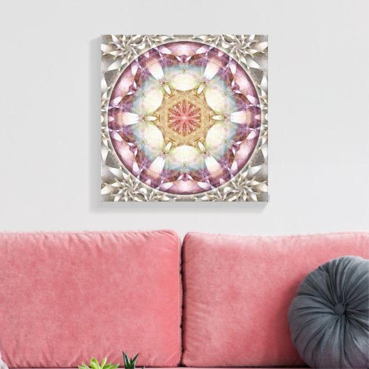 Bloem van het Leven Mandala 13 Ingewikkeld Canvas (Insitu (Woonkamer))