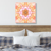Bloem van het Leven Mandala 18 Ingewikkeld Canvas  Afdruk (Insitu (Slaapkamer))