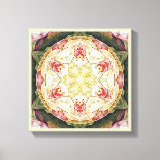 Bloem van het Leven Mandala 6 Verpakte Canvas Prin Afdruk (Voorkant)