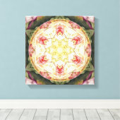 Bloem van het Leven Mandala 6 Verpakte Canvas Prin Afdruk (Insitu (Houten vloer))