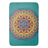 Bloem van het leven Mandala Badmat (Voorkant Verticaal)