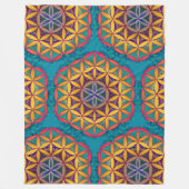Bloem van het leven Mandala Fleece Deken (Voorkant)
