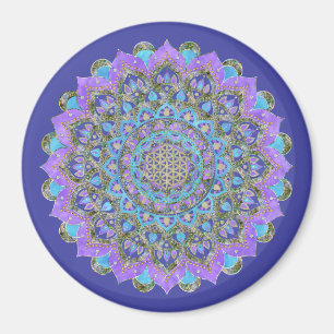 Bloem van het Leven - Mandala in Indiase Stijl 2 Magneet