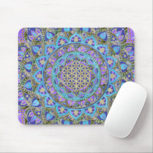 Bloem van het Leven - Mandala in Indiase Stijl 2 Muismat