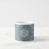 Bloem Van Het Leven - Mandala India-stijl 1 Espresso Kop (Voorkant)