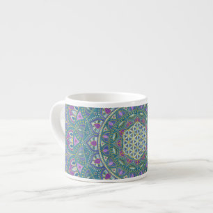 Bloem Van Het Leven - Mandala India-stijl 1 Espresso Kop