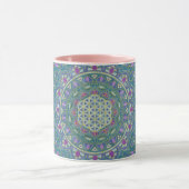 Bloem van het Leven - Mandala India Stijl 1 Mok (Midden)