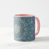 Bloem van het Leven - Mandala India Stijl 1 Mok (Voorkant rechts)