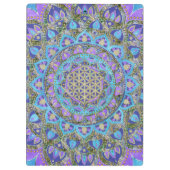 Bloem van het Leven - Mandala India Stijl 2 Klembord (Achterkant)