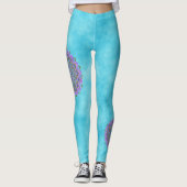 Bloem van het Leven - Mandala India Stijl 2 Leggings (Voorkant)