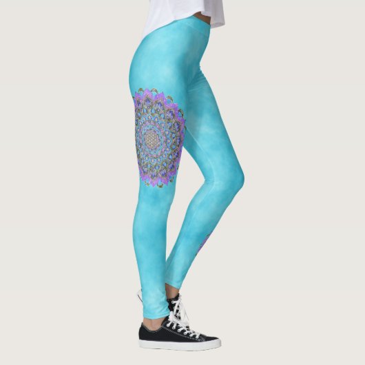 Bloem van het Leven - Mandala India Stijl 2 Leggings (Rechts)