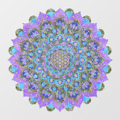 Bloem van het Leven - Mandala India Stijl 2 Raamsticker (Vel)