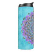 Bloem van het Leven - Mandala India Stijl 2 Thermosbeker (Gedraaid links)