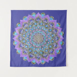 Bloem van het Leven - Mandala India-stijl 2 Wandkleed