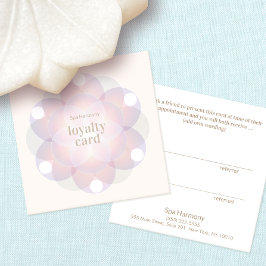 Bloem van het leven Mandala Klantlogo 6 Punch Vierkante Visitekaartje