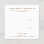 Bloem van het leven Mandala Klantlogo 6 Punch Vierkante Visitekaartje (Achterkant)