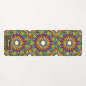 Bloem van het leven Mandala patroon retro aangepas Yogamat (Voorkant (horizontaal))