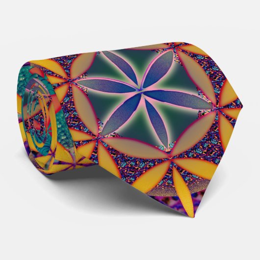 Bloem van het leven Mandala Stropdas (Opgerold)