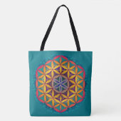 Bloem van het leven Mandala Tote Bag (Voorkant)