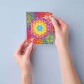 Bloem van het leven mandala zen flyer (Hand)