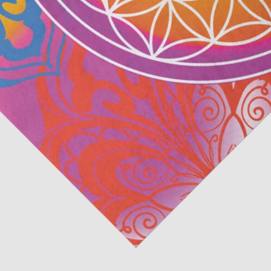 Bloem van het leven mandala zen tissuepapier (Detail)