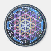 Bloem van het leven Mandela Magnet (Voorkant)