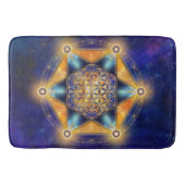 Bloem van het leven Merkaba Star - Heilige Geometr Badmat (Voorkant)