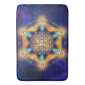 Bloem van het leven Merkaba Star - Heilige Geometr Badmat (Voorkant Verticaal)