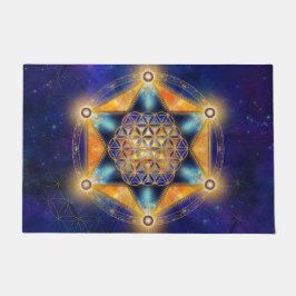 Bloem van het leven Merkaba Star - Heilige Geometr Deurmat