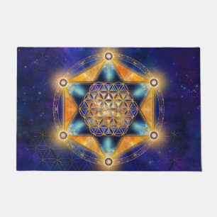 Bloem van het leven Merkaba Star - Heilige Geometr Deurmat