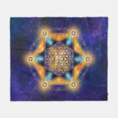 Bloem van het leven Merkaba Star - Heilige Geometr Fleece Deken (Voorkant (Horizontaal))