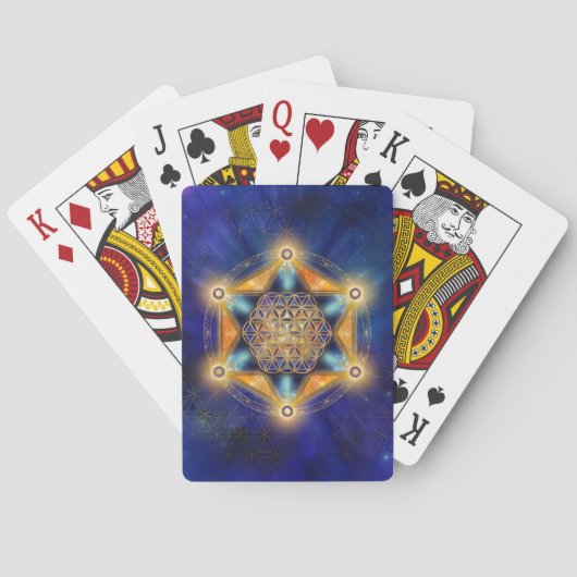 Bloem van het leven Merkaba Star - Heilige Geometr Pokerkaarten (Achterkant)