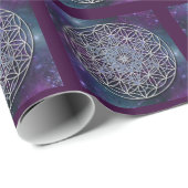 Bloem van het leven - Metatron Cube - universum Cadeaupapier (Rol Hoek)