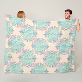 Bloem van het Leven - Naadloze Patroon Art 4 Fleece Deken