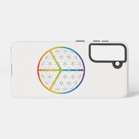Bloem van het Leven Ontwerp Vrede + Liefdessymbool Samsung Galaxy Hoesje (Achterkant horizontaal)