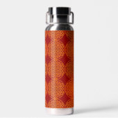 BLOEM VAN HET LEVEN - oranje rood patroon Waterfles (Achterkant)