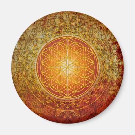 Bloem van het Leven - Ornament III Magneet (Voorkant)