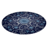 Bloem van het leven Ornament - Silver Blue Snijplank (Hoek)