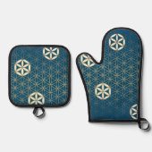 BLOEM VAN HET LEVEN - PATROON 3A OVENWANT & PANNENLAP SET (Voorkant)