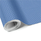 Bloem van het Leven Patroon Blauw Cadeaupapier (Rol Hoek)