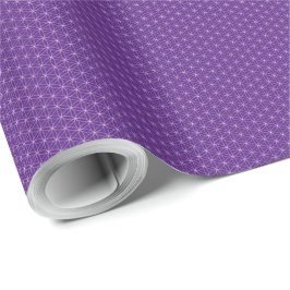 Bloem van het Leven Patroon Paarse Cadeaupapier