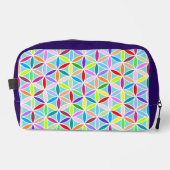 Bloem van het Leven Patroon - Veelkleurige Toilettasje (Voorkant)